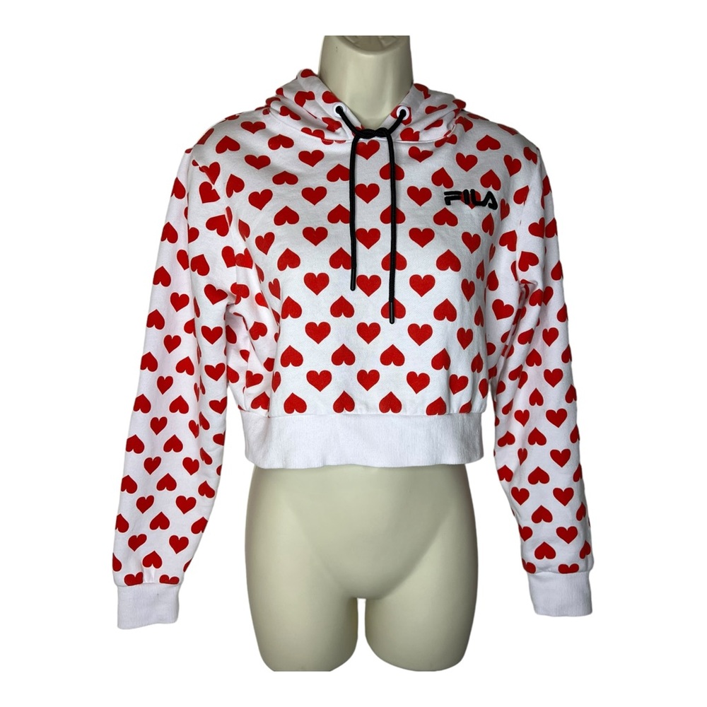 FILA Women’s Disney Villains X Queen Of Hearts Cropped Hoodie Top